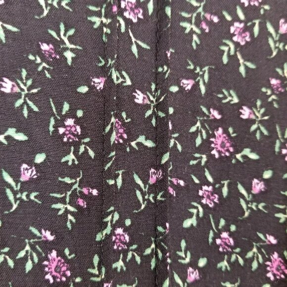 Zara Dress Womens M The Lisa‎ Floral Short Sleeve High Neck Swing Trapeze Black - Picture 11 of 13